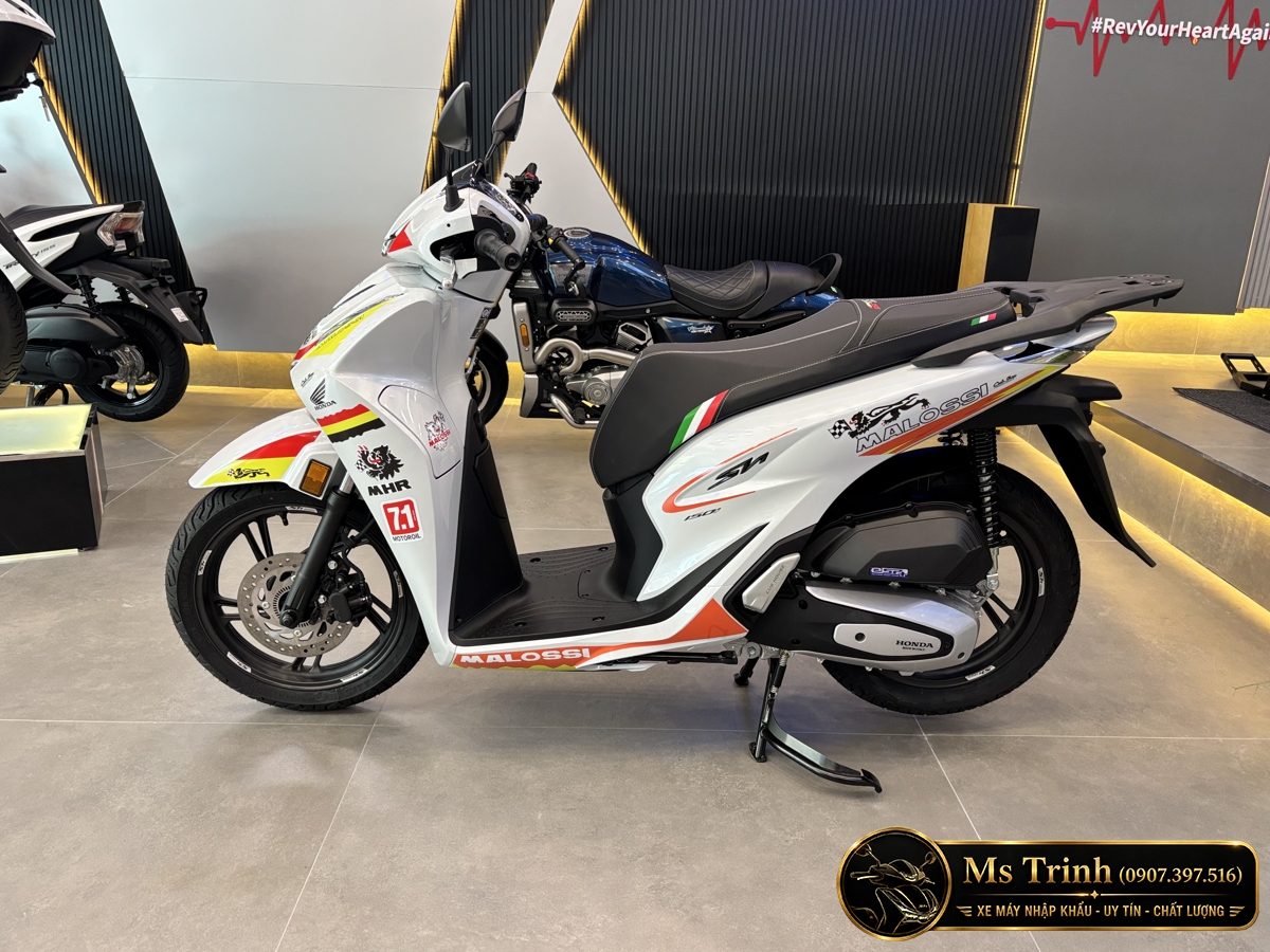 Honda SH150 Ý Malossi 2026 tại Cà Mau - Tem custom thể thao, dáng SH thanh lịch