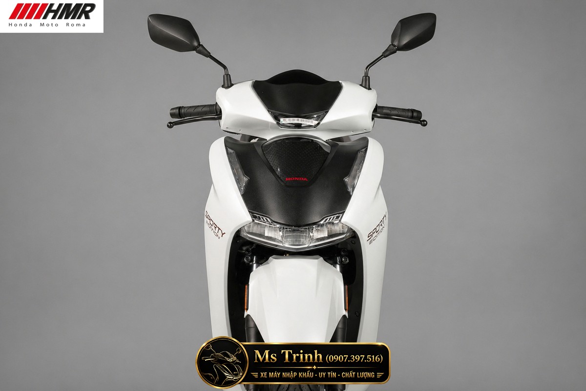 Honda SH350i nhập Ý 2026 tại Cà Mau - SH350i Sporty Trắng Nhám, Xám Bóng Đẳng Cấp Chuẩn Ý
