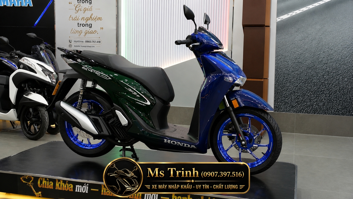 Honda SH150i Vetro Sapphire - Green tại Cà Mau: SH Ý 2 trong 1 giới hạn 200 xe