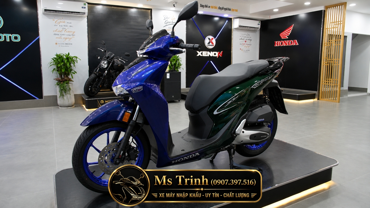Honda SH150i Vetro Sapphire - Green tại Cà Mau: SH Ý 2 trong 1 giới hạn 200 xe