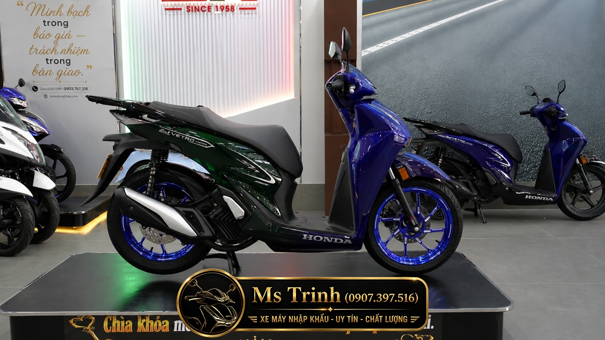 Honda SH150i Vetro Sapphire - Green tại Cà Mau: SH Ý 2 trong 1 giới hạn 200 xe