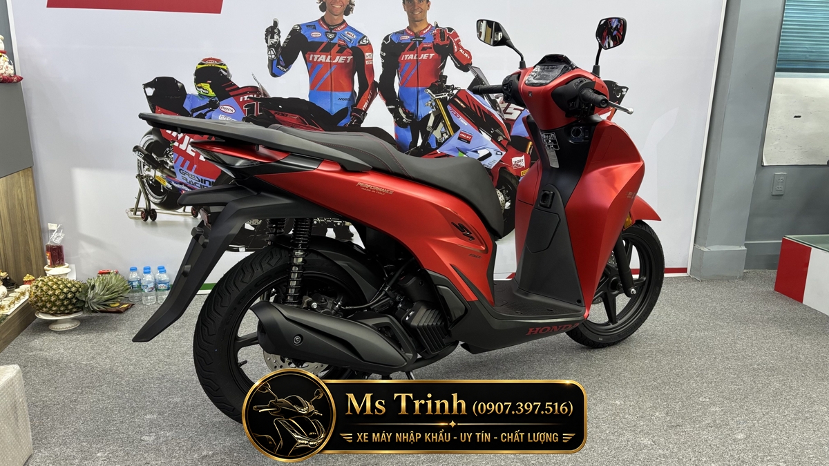 Honda SH150 Ý 2026 màu đỏ Sporty New Concept tại Cà Mau: Giá trị khác biệt của một chiếc SH nhập khẩu