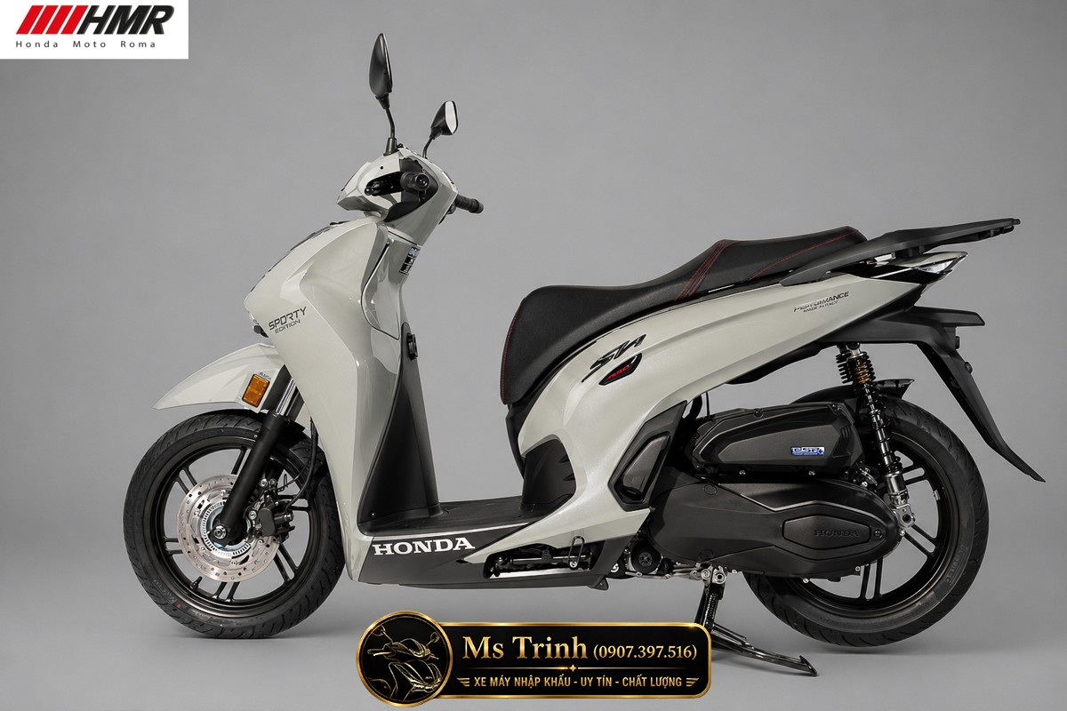 Honda SH350i nhập Ý 2026 tại Cà Mau - SH350i Sporty Trắng Nhám, Xám Bóng Đẳng Cấp Chuẩn Ý