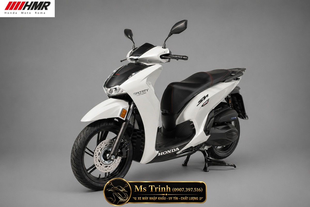 Honda SH350i nhập Ý 2026 tại Cà Mau - SH350i Sporty Trắng Nhám, Xám Bóng Đẳng Cấp Chuẩn Ý