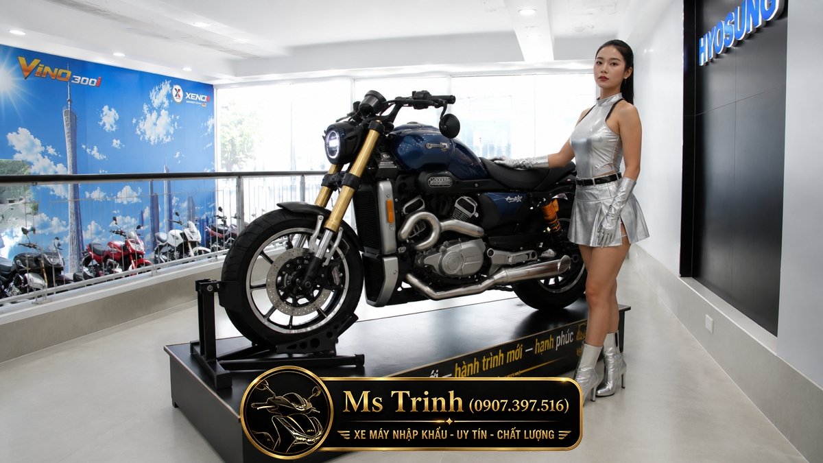 Hyosung GV350X tại Cà Mau - Cruiser 350cc Phong Cách Mỹ Cơ Bắp, Cá Tính