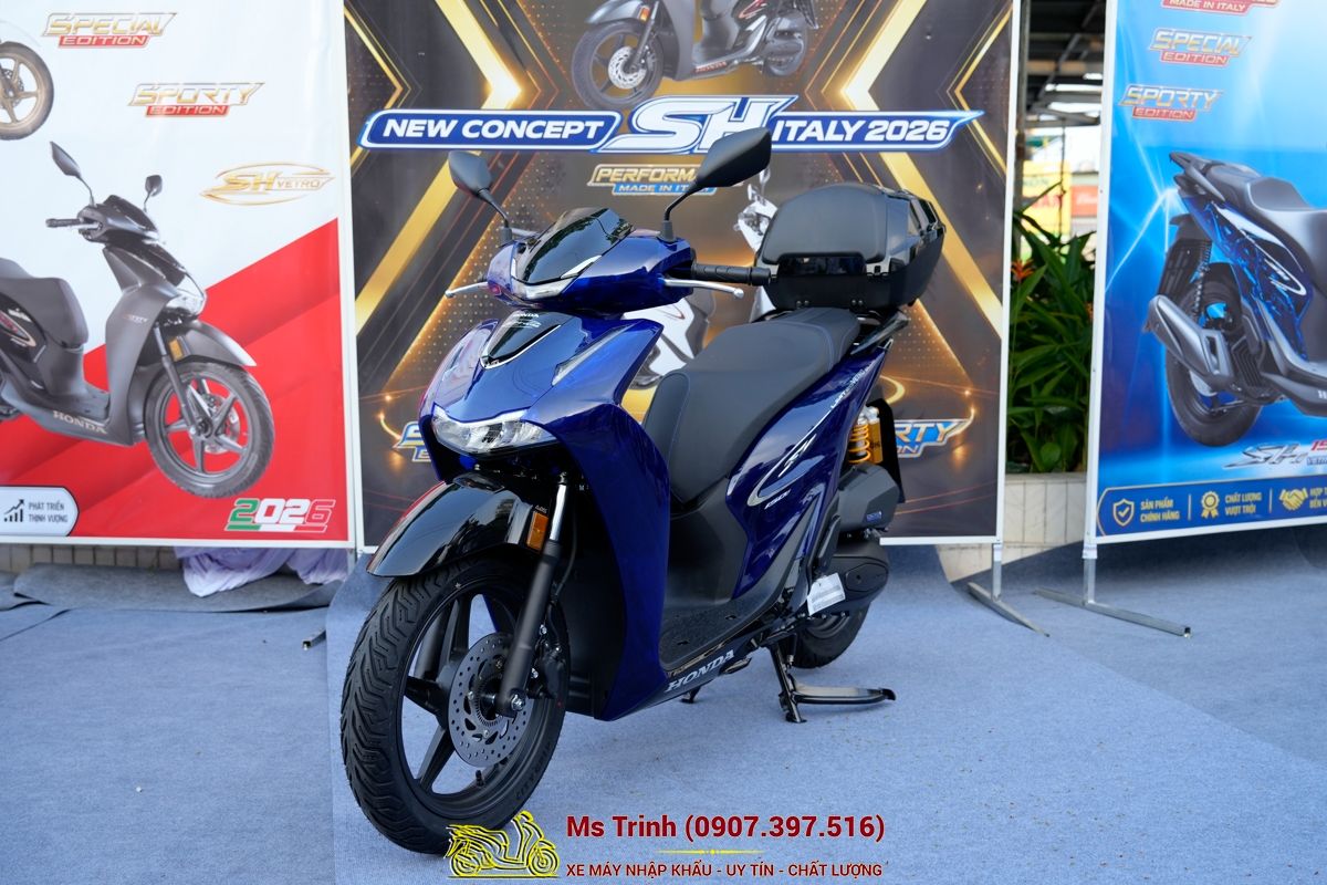 Honda SH150 Vetro Blue 2026 Limited Edition - Siêu phẩm SH Ý dàn áo xanh trong suốt cực hiếm tại Cà Mau