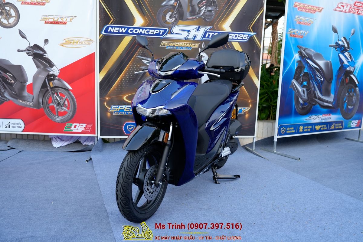 Honda SH150 Vetro Blue 2026 Limited Edition - Siêu phẩm SH Ý dàn áo xanh trong suốt cực hiếm tại Cà Mau