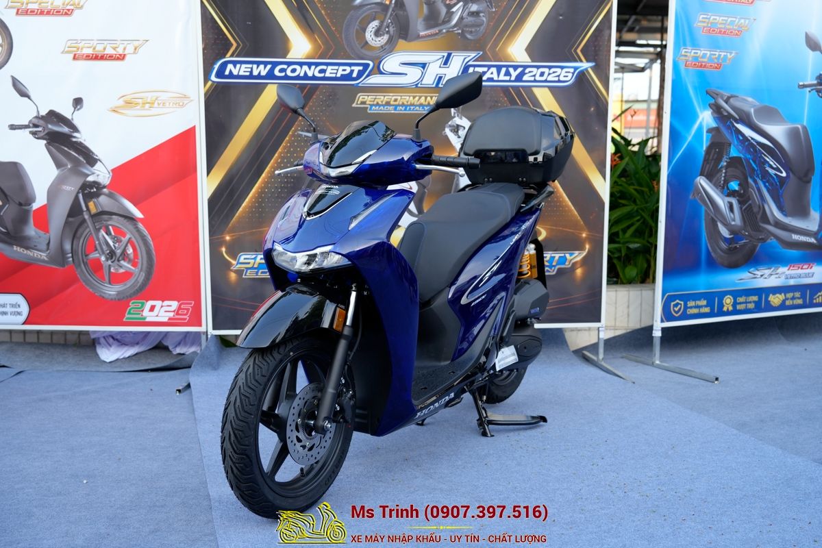 Honda SH150 Vetro Blue 2026 Limited Edition - Siêu phẩm SH Ý dàn áo xanh trong suốt cực hiếm tại Cà Mau